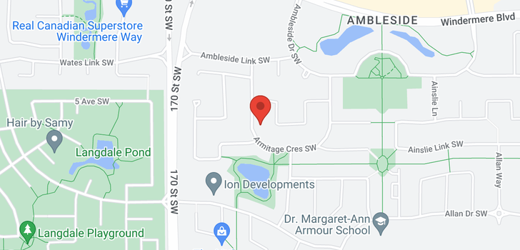 map of 1084 ARMITAGE CR SW